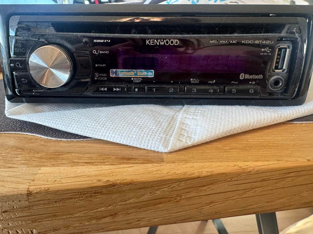 Krachtige Kenwood KDC-BT42U autoradio met Bluetooth, Ophalen of Verzenden, Gebruikt