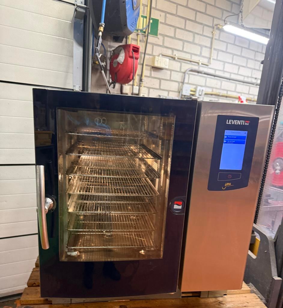 Leventi you combisteamer 7 rekken bakkerij horeca bake off, Ophalen, Gebruikt, Hete lucht, Oven met grill