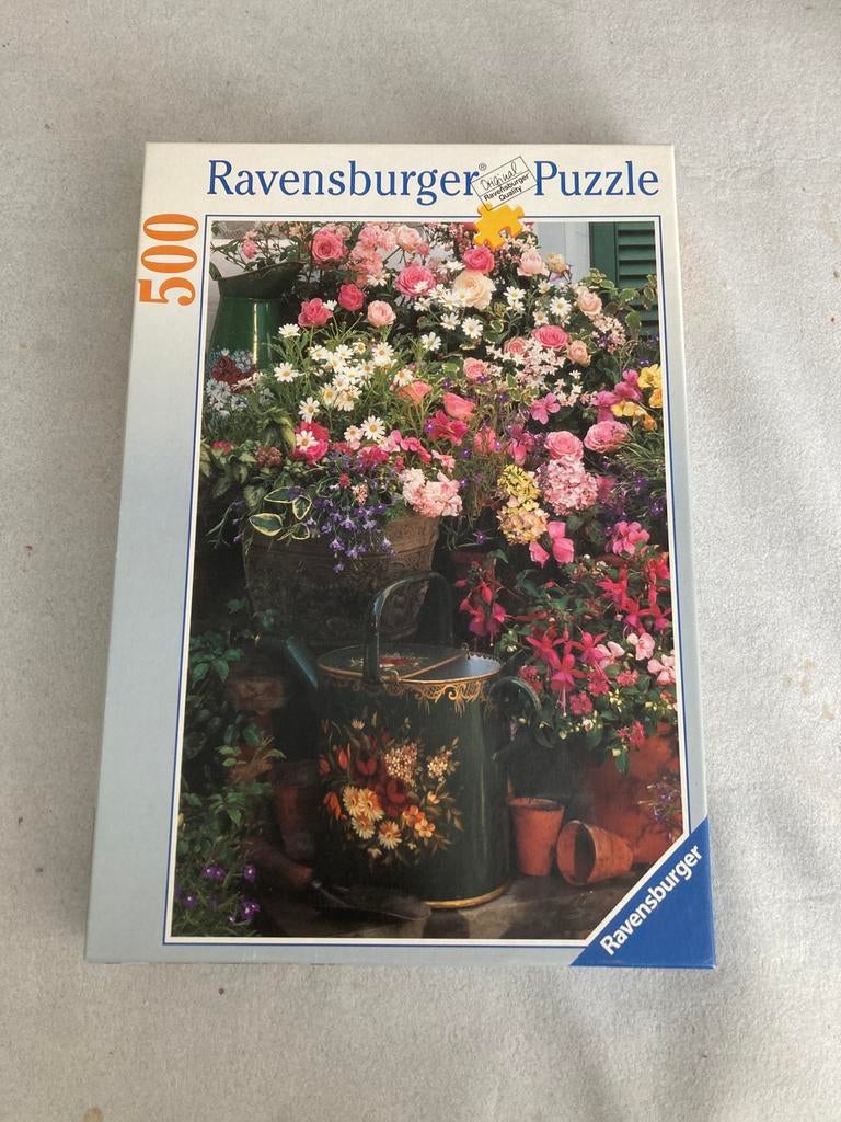 Vintage Ravensburger puzzel 500 stukjes, bloemen, Ophalen of Verzenden, 500 t/m 1500 stukjes, Zo goed als nieuw