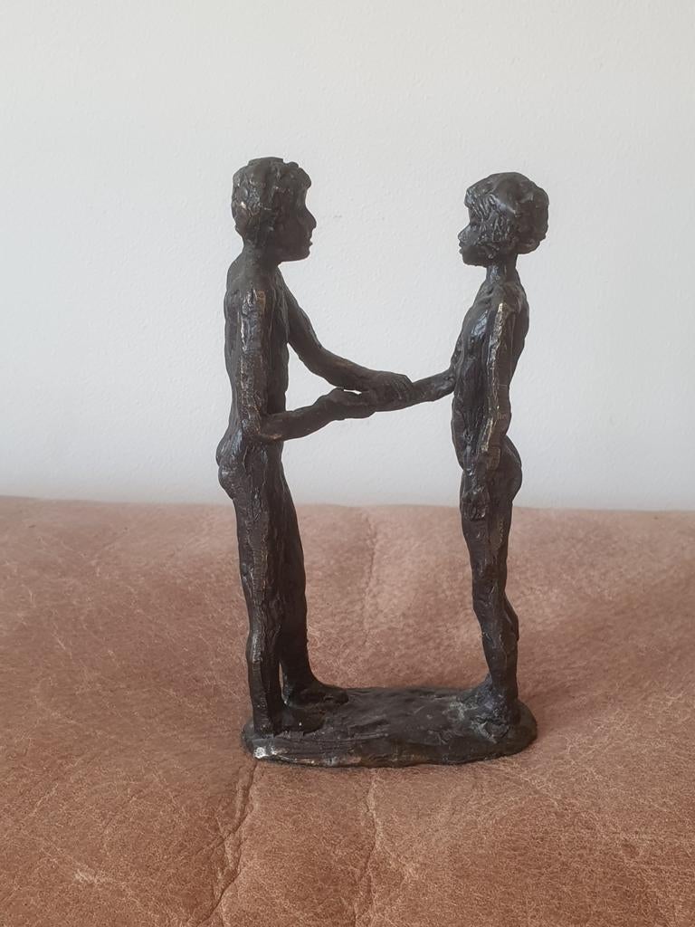 Brons beeld Astrid Veldhuyzen-Koppen De ontmoeting, Antiek en Kunst, Ophalen