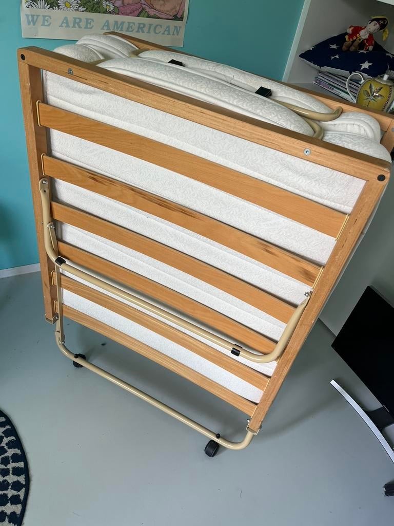 Opklapbed 1 persoons, Ophalen, Gebruikt, Eenpersoons, 190 cm of minder