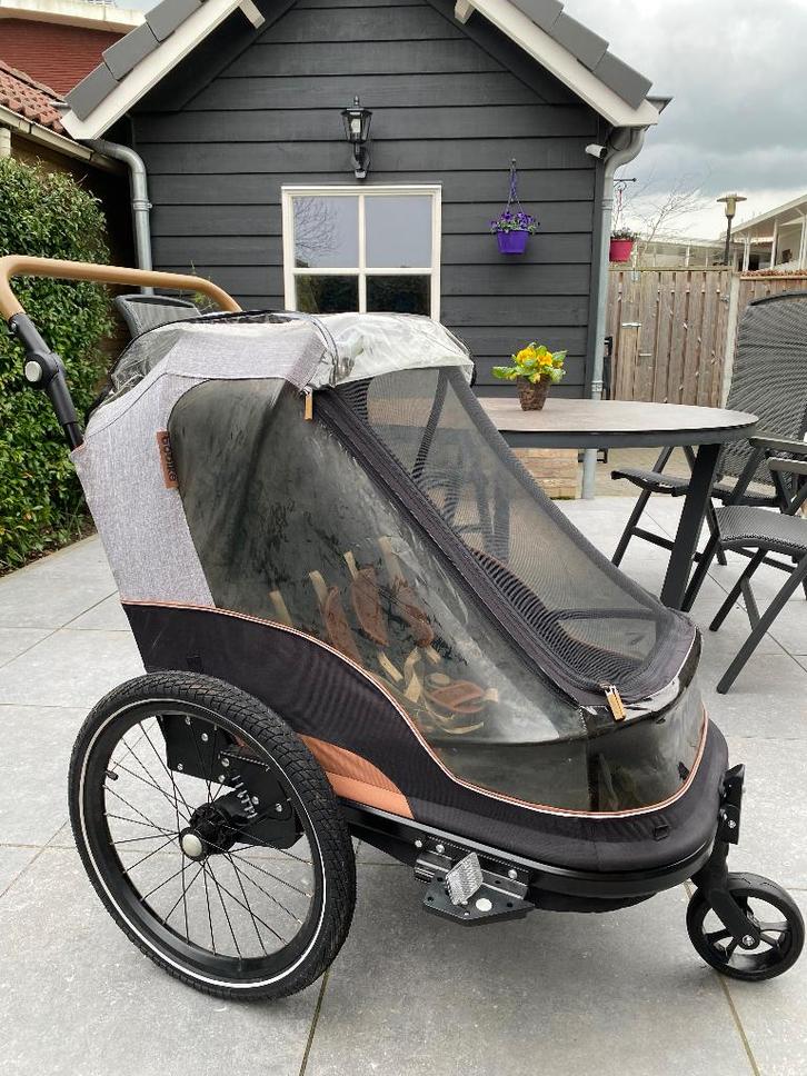 Bobike fietskar 2 in 1, Fietsen en Brommers, Fietsaccessoires | Aanhangers en Karren, Zo goed als nieuw, Kinderkar, 40 tot 60 kg