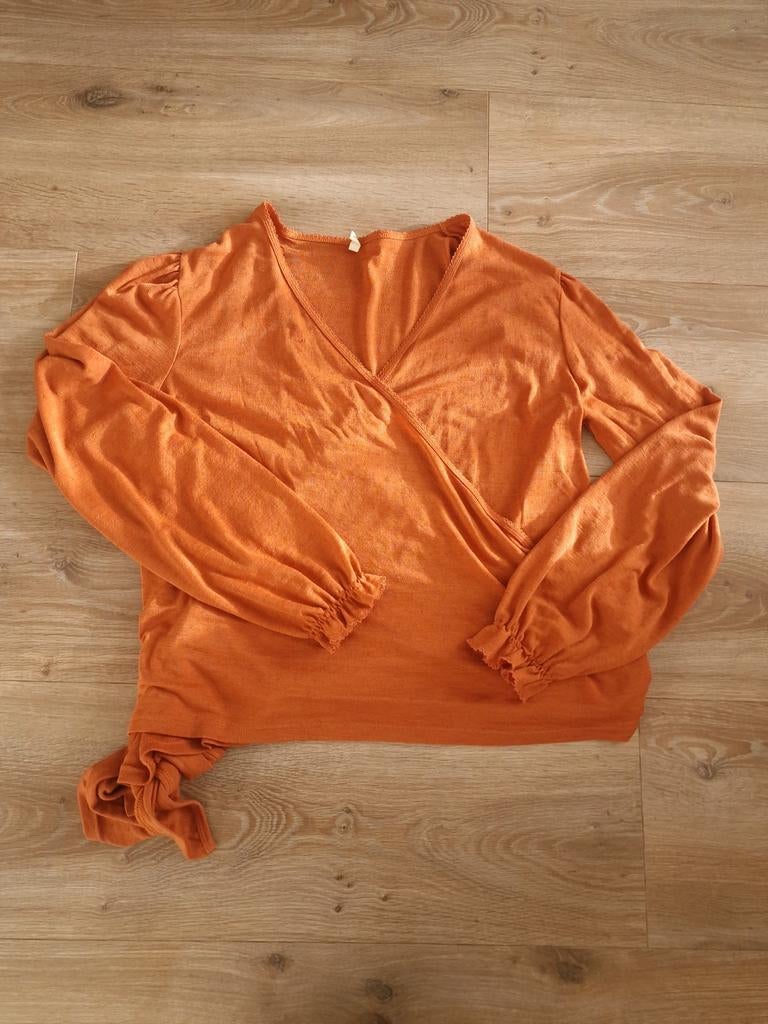 Unaduna Wikkeltop wol Zijde Maat XL Roestkleur, Unaduna, Maat 46/48 (XL) of groter, Ophalen of Verzenden, Zo goed als nieuw