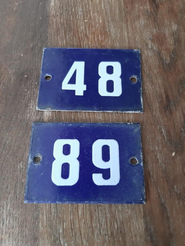 emaille nummerbordjes oud, Ophalen