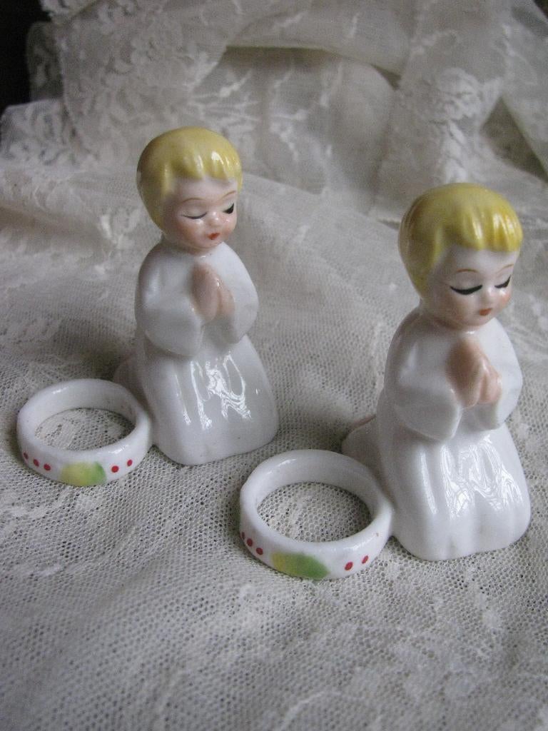 2 X Vintage Kaars Ring ? - Kind met Gevouwen Handen - H 6 cm, Verzenden