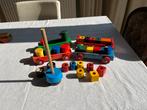 Vintage houten speelgoed - Trein, vrachtwagen, kraan, Ophalen of Verzenden, Gebruikt, Overige typen