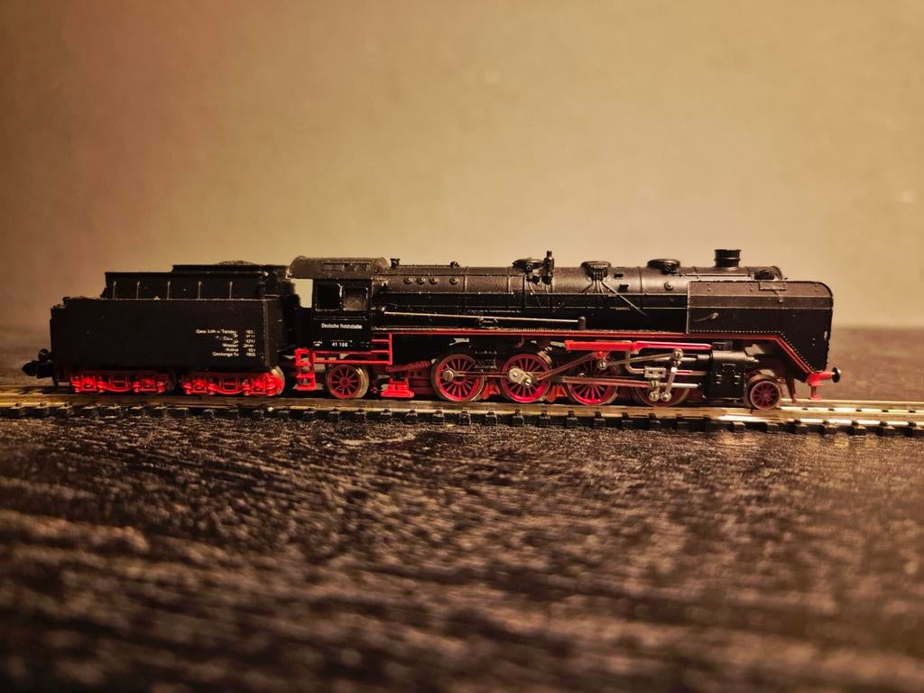 Arnold BR41 166 N-spoor locomotief, gebruikt, Hobby en Vrije tijd, Modeltreinen | N-Spoor, Arnold, Gebruikt, Ophalen of Verzenden