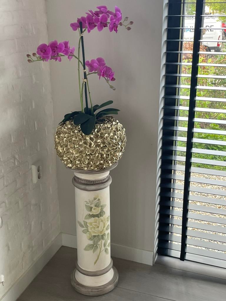 Mooie pilaar, zuil van Claire & Eef. Bloemen beschilderd, Ophalen, Gebruikt