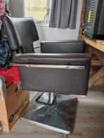 Kappersstoel, donkerbruin met pomp, Huis en Inrichting, Stoelen, Ophalen