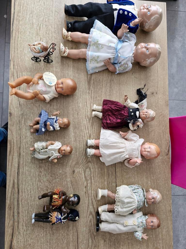 Schilpad verzameling van diverse vintage poppen, Ophalen of Verzenden, Gebruikt, Overige typen