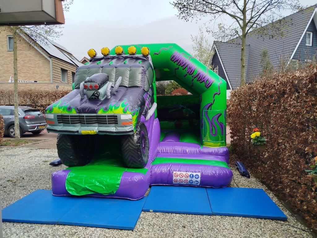 Monster Truck Springkussen te huur!, Ophalen of Verzenden, Zo goed als nieuw, Overige
