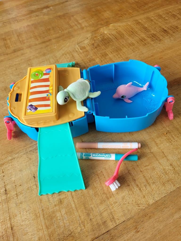Crayola Washimals Speelset met Dolfijn en Schildpad, Ophalen of Verzenden, Gebruikt, Jongen of Meisje