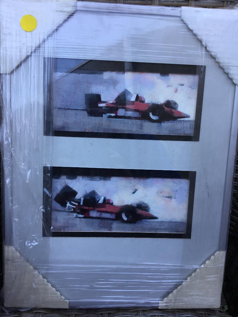 Schilderij W.Visser - Formule 1 Racewagens figuratief, Ophalen of Verzenden