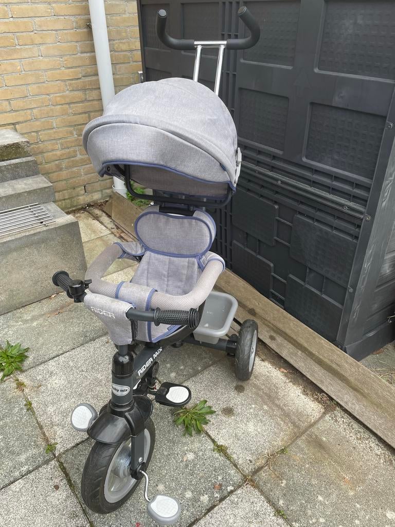 Peuterfietsje en duwfiets 2-in-1 met zonnekap, Ophalen, Gebruikt, Duwvoertuig