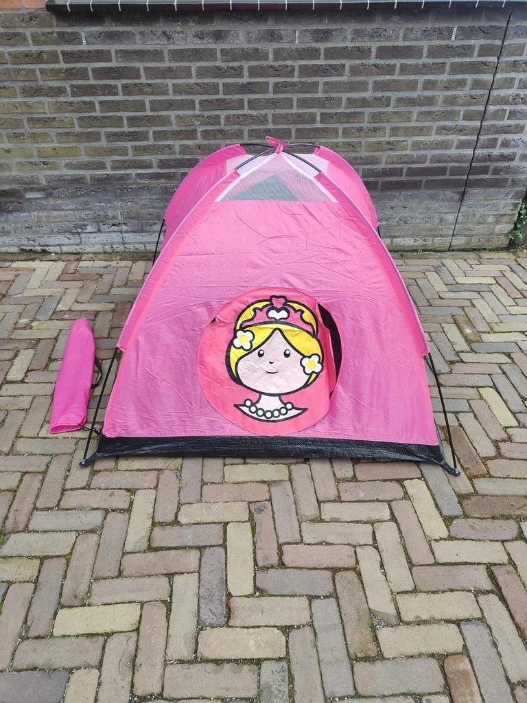 Leuke roze kinderspeeltent met opbergzak, Ophalen, Gebruikt