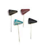 4 verschillende blikken speldjes van EMPO fiets / bromfiets, Verzamelen, Ophalen of Verzenden, Gebruikt, Overige onderwerpen, Speldje of Pin