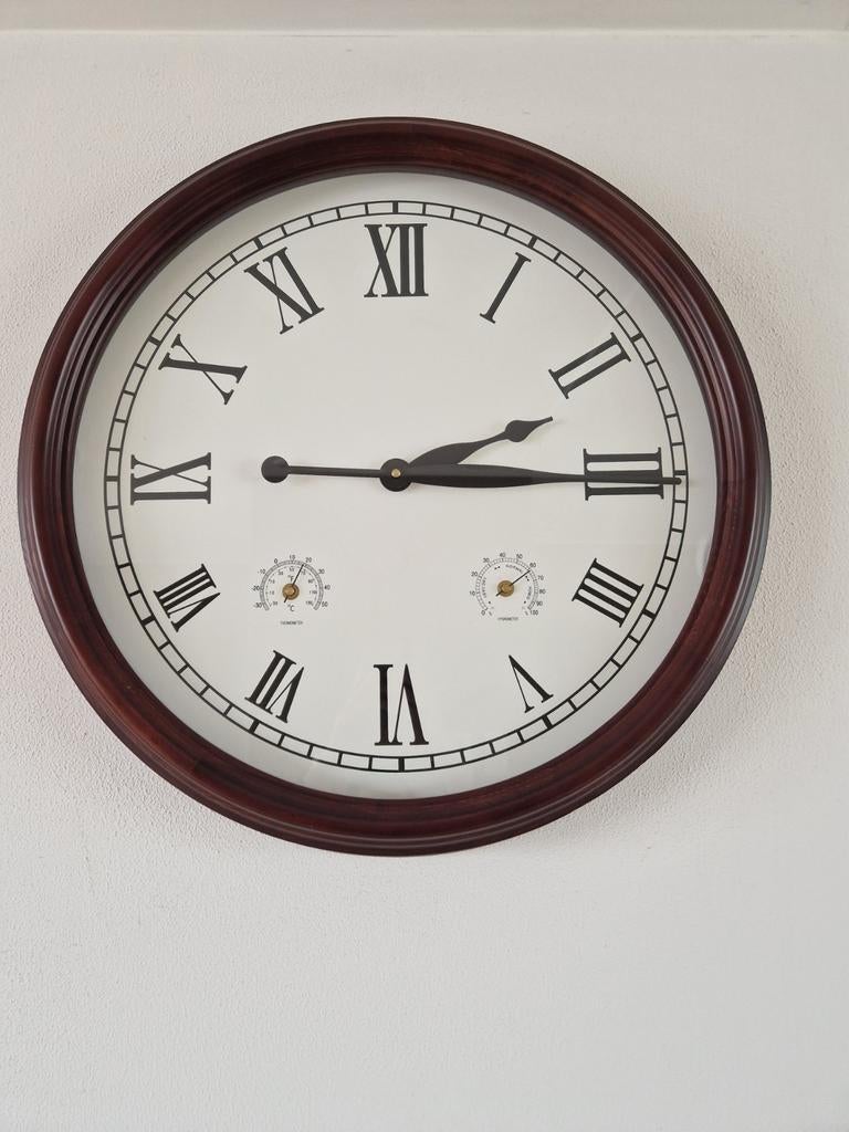 IvoQ Wandklok Waterdicht met Thermometer & Hygrometer