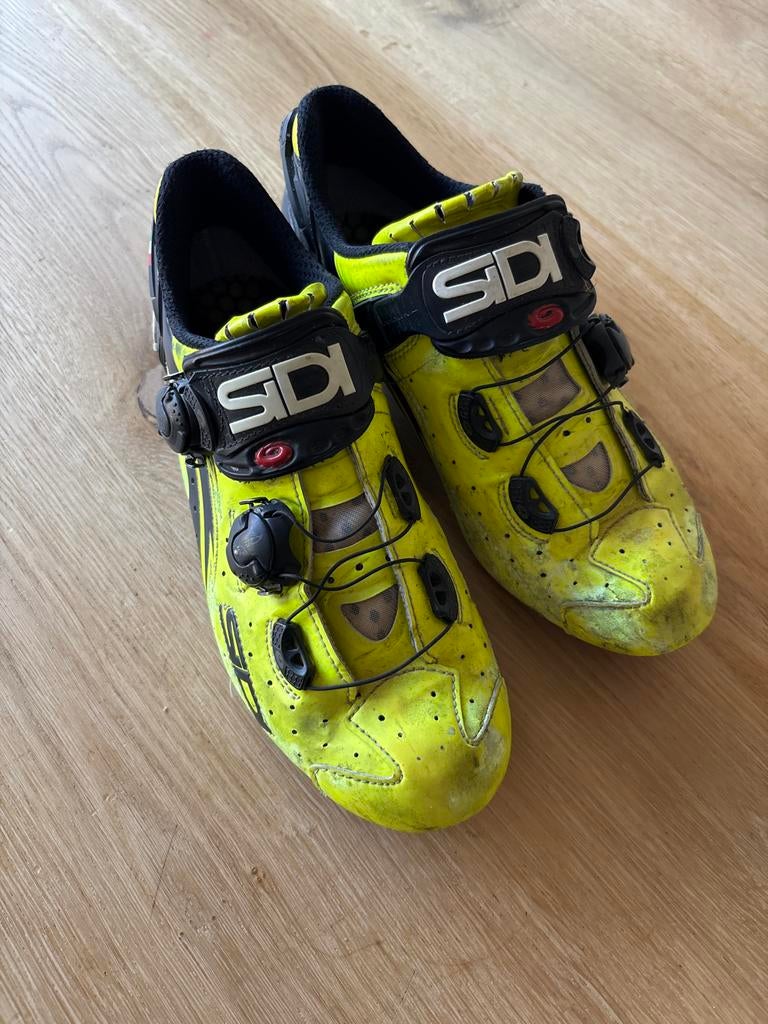 Sidi fietsschoenen geel, Ophalen of Verzenden, Gebruikt, Schoenen