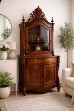 Antieke Willen III mahonie bonheur vitrine kast, Antiek en Kunst, Antiek | Meubels | Kasten, Ophalen