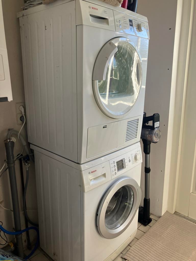 Bosch Maxx 7 Wasmachine en Droger Set, 6 tot 8 kg, Ophalen, Gebruikt, 85 tot 90 cm