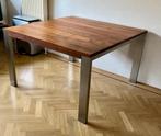 Bert Plantagie notenhouten tafel “The Bridge", Ophalen, Gebruikt, Vierkant, Vijf personen of meer