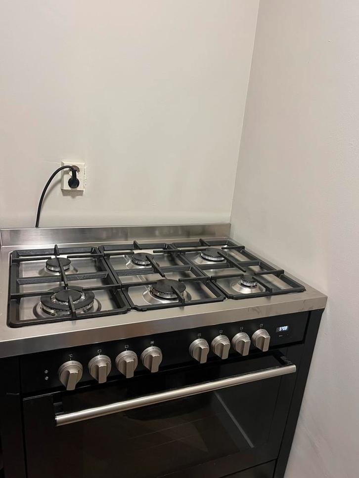 Pelgrim fornuis, Witgoed en Apparatuur, Fornuizen, Gebruikt, Vrijstaand, Gas, 5 kookzones of meer, 90 tot 95 cm, 60 cm of meer