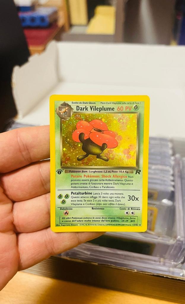 Dark Vileplume 13/82 Holo 1st Edition Team Rocket Pokemon, Verzenden, Zo goed als nieuw, Losse kaart, Foil