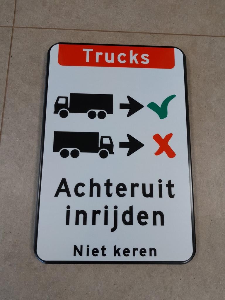 Verkeersbord- achteruit inrijden, Ophalen of Verzenden, Nieuw