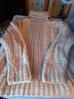 Handgebreide kabeltrui maat xl, Wit, Maat 56/58 (XL), Ophalen of Verzenden, Gedragen