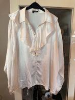 Norah satijnen blouse maat 48 valt als maat 52, Ophalen of Verzenden, Zo goed als nieuw, Wit, Blouse of Tuniek
