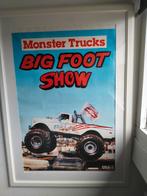 Vintage poster monstertruck big foot show, Ophalen, Gebruikt, Auto's