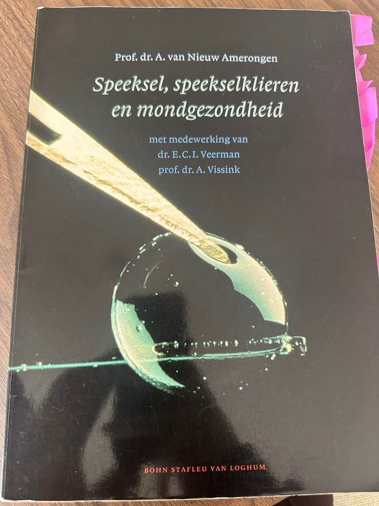 Speeksel, speekselklieren en mondgezondheid - Studieboek, Boeken, Ophalen of Verzenden, Beta, Zo goed als nieuw, WO