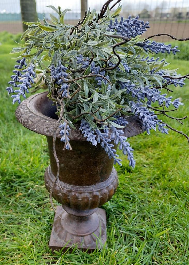 Brocante oude gietijzeren  (tuin) vaas., Tuin en Terras, Tuinvazen, Ophalen, Gebruikt