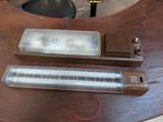 2x Retro Camper/Caravan Verlichting - 12V/230V bruin, Ophalen of Verzenden, Gebruikt