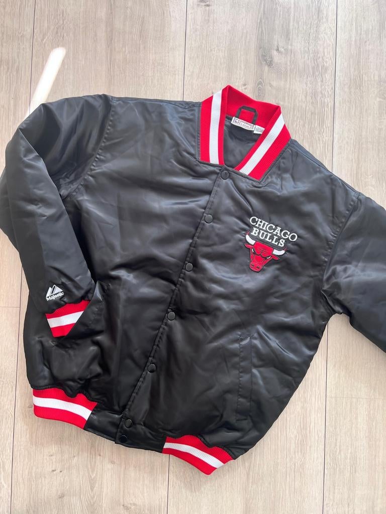 Chicago Bulls – Majestic – Gevoerde Bomber Jacket nba, Ophalen of Verzenden, Zo goed als nieuw, Kleding
