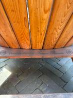2 Canadese houten tuinstoelen met voetenbank - Handgemaakt, Ophalen, Gebruikt, Hout
