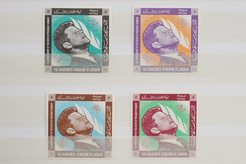 John F. Kennedy postzegels - JFK Jordan 1965, Postzegels en Munten, Postzegels | Amerika, Verzenden, Postfris, Noord-Amerika