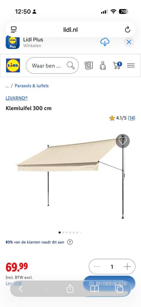 Klemluifel, Ophalen, Overige typen, Nieuw, 250 cm tot 450 cm