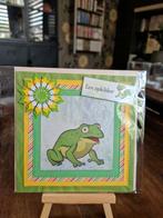 Kaartje opkikker/beterschap kikker in springstand, Ophalen of Verzenden, Nieuw, Overige thema's