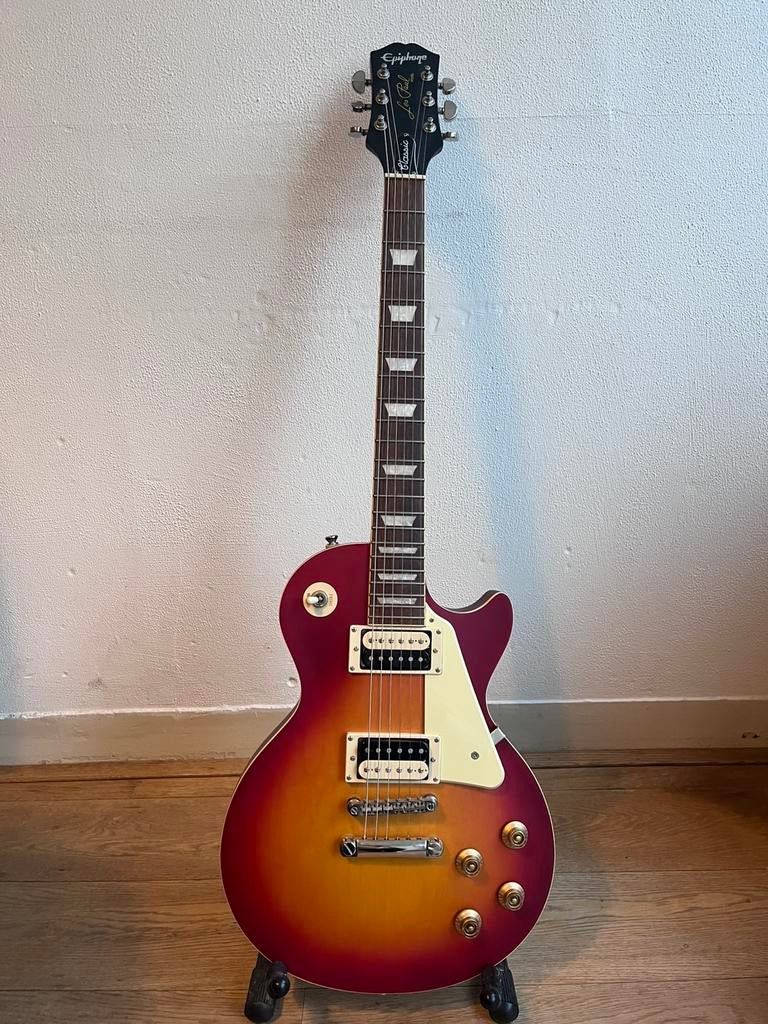 Epiphone les paul classic worn cherry sunburst, Ophalen, Gebruikt, Solid body, Epiphone
