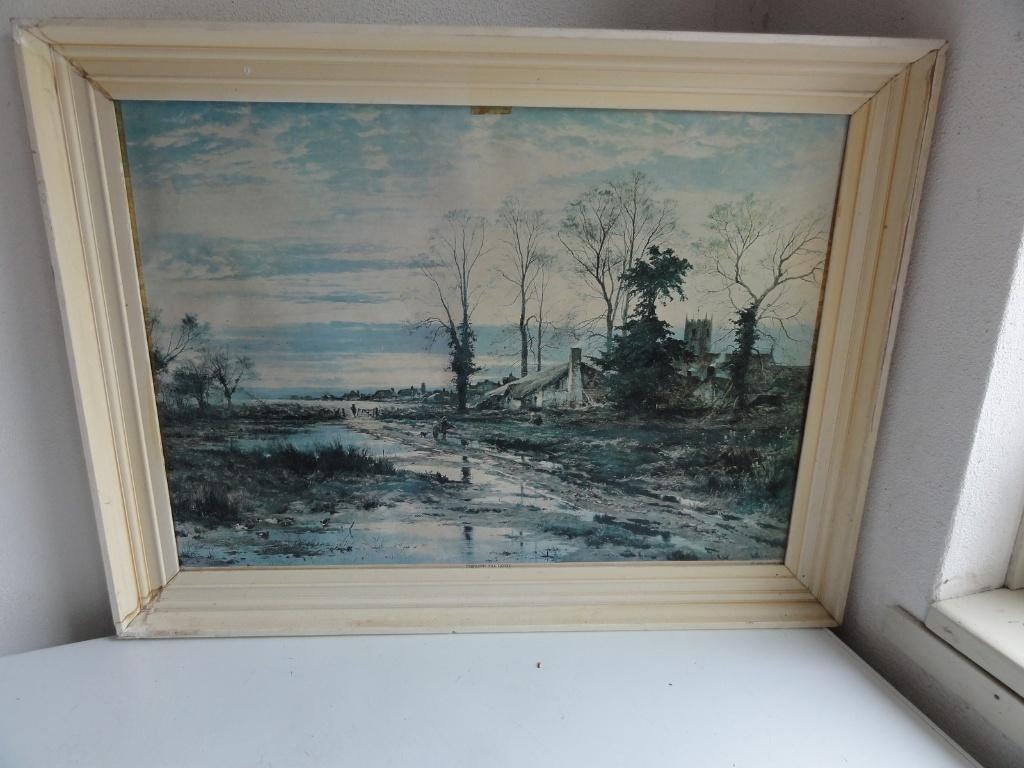 Schilderij February, Fill Dyke Benjamin Williams Leade, Antiek en Kunst, Ophalen of Verzenden