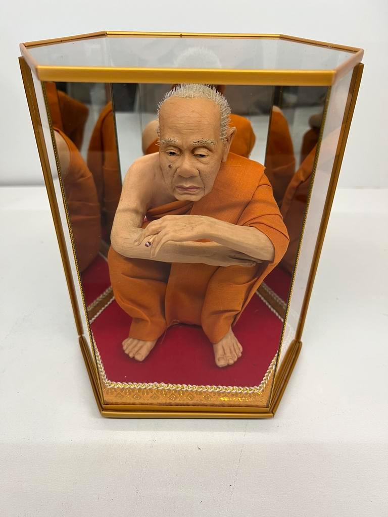 Monnik Thailand levens echt in vitrine