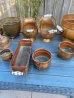 Te koop koperen bloempotten, en messing delen., Ophalen of Verzenden, Koper