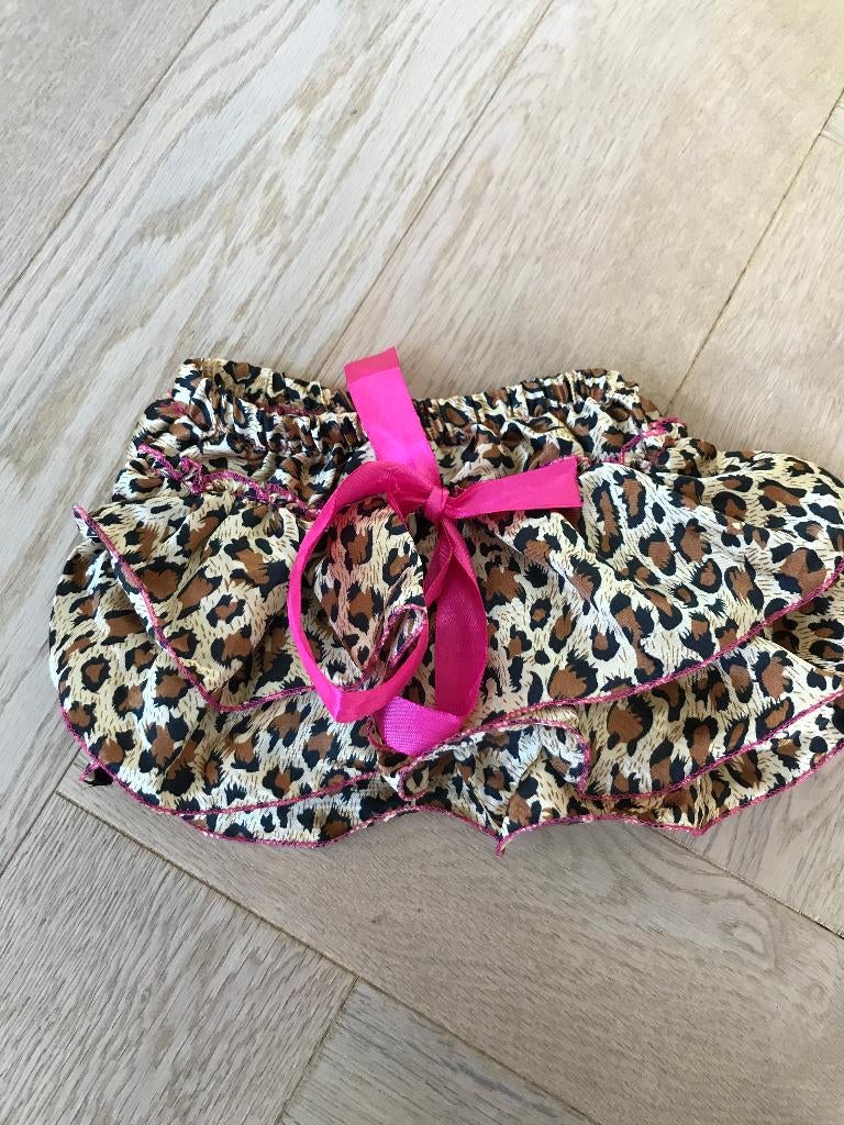 Schattig broekrokje panterprint mt 62/68 NIEUW, Kinderen en Baby's, Babykleding | Maat 62, Broekje, Meisje, Handgemaakt, Nieuw