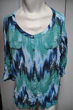 P90P Gina Laura Blouse maat L blauw groen tinten, Kleding | Dames, Overige kleuren, Maat 42/44 (L), Ophalen of Verzenden, Zo goed als nieuw