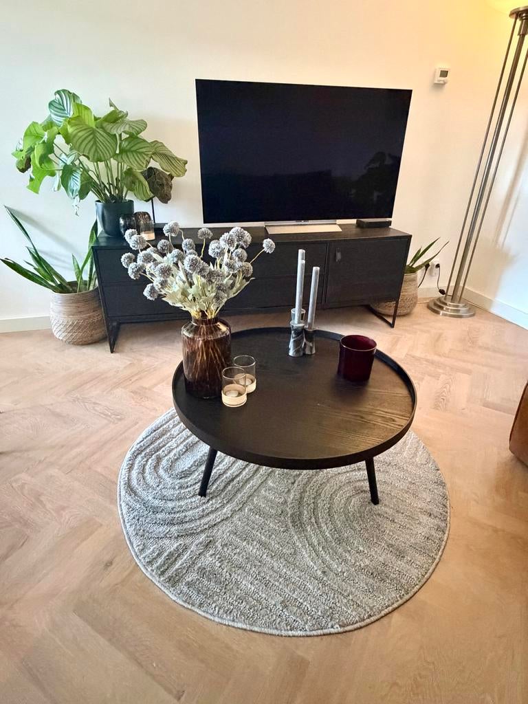 Ronde salontafel Woood Mesa, Ophalen, Zo goed als nieuw, Rond, Overige houtsoorten