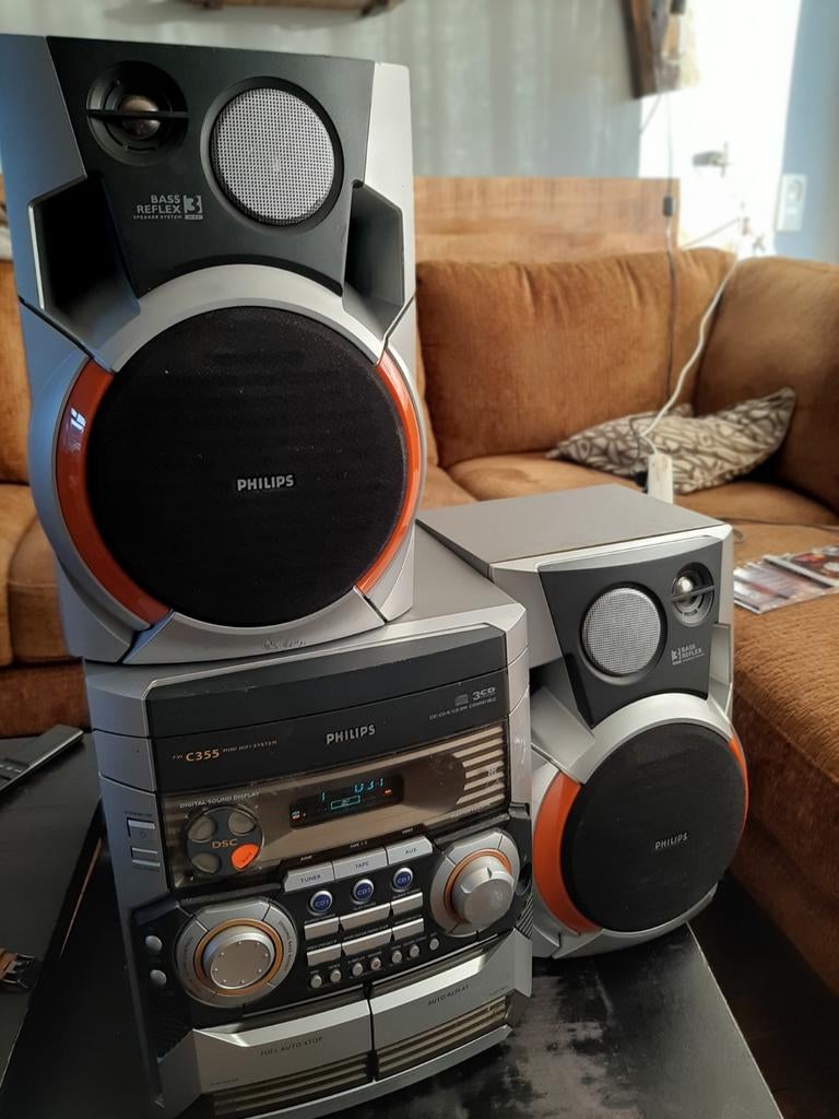 Philips Stereo met CD-wisselaar - Super mooi geluid, Audio, Tv en Foto, Stereo-sets, Philips, Gebruikt, Ophalen of Verzenden, Microset