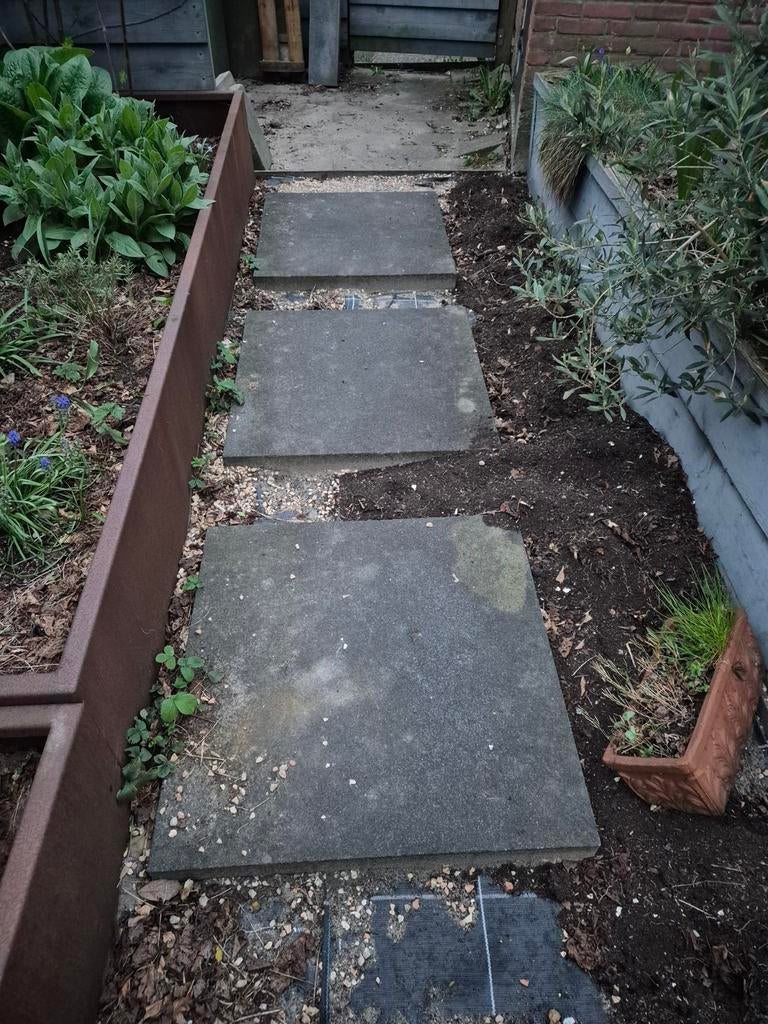 Tuintegels 80x80 cm - Ideaal voor pad of terras, Tuin en Terras, Ophalen of Verzenden, Gebruikt, Beton, Terrastegels