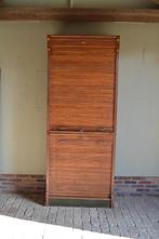 Prachtige antieke eiken houten archiefkast, rolluikkast., Verzenden