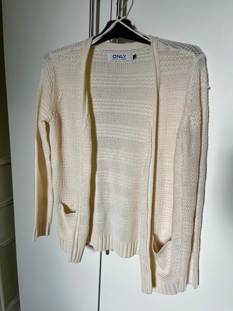 Crèmekleurig Only gebreid vest maat S, Ophalen of Verzenden, Gedragen, Maat 36 (S), Overige kleuren